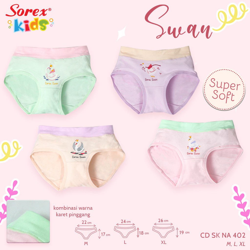 CD Sorex Celana Dalam Anak Perempuan NA Sorex Kids CD Anak Perempuan Super Soft