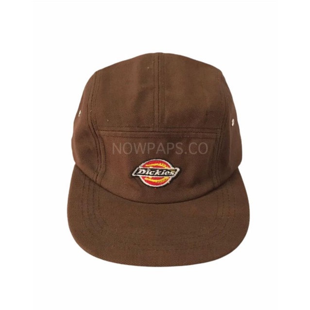 BASEBALL TOPI 5 PANEL DICKIES COKLAT.TOPI FIVE PANEL DICKIES BORDIR CLOTHING COKLAT.TOPI SKATE DICKI