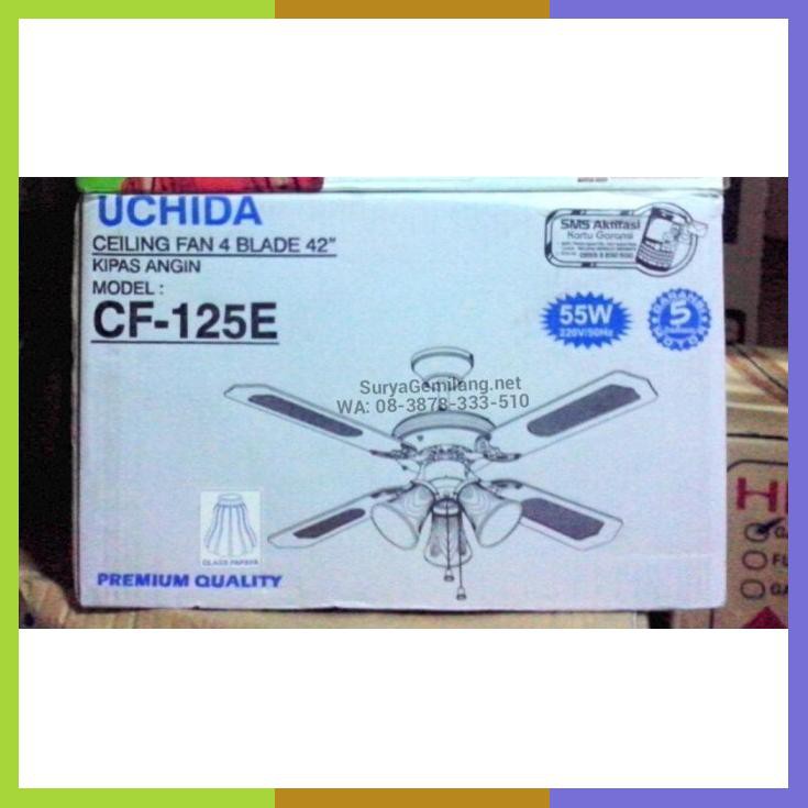 Jual Uchida Kipas Angin Gantung Plafon Ceiling Fan 3 Lampu Cf125 Cf125 Shopee Indonesia 8773