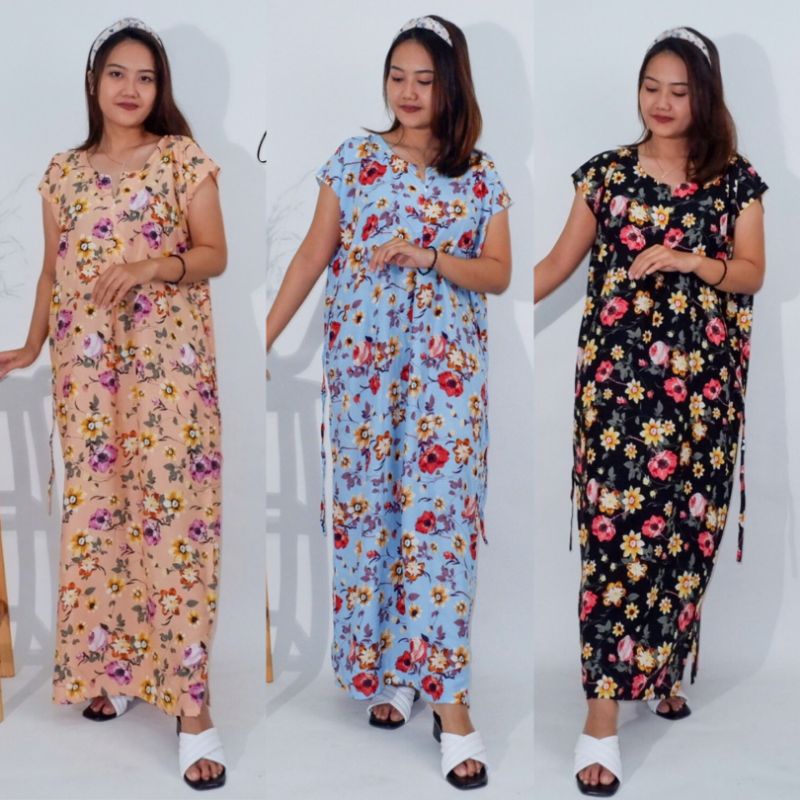 Kiandra - Long Dress Payung Tali Pinggang