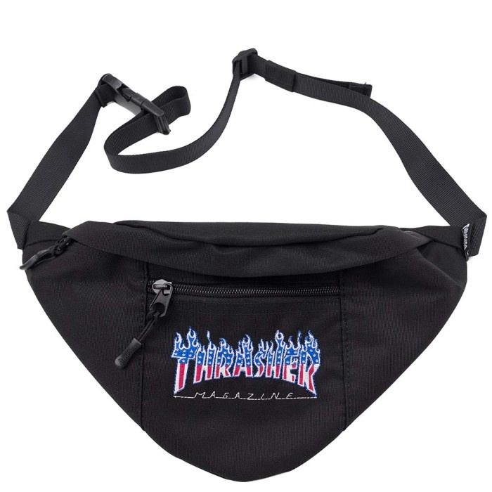 Thrasherr Japan Licensed Flame Patriot Waist Bag