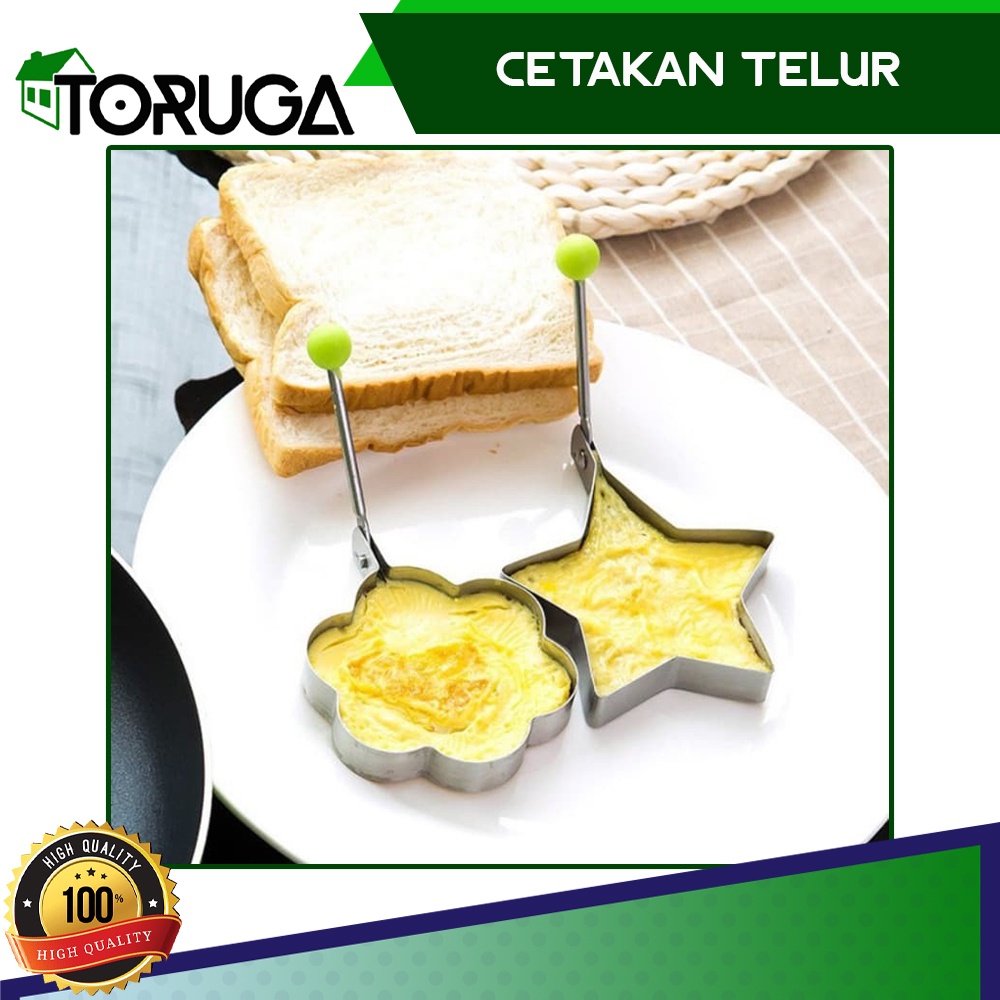 Cetakan Telur Stainless Steel Bentuk Egg Mold Goreng Kukus Bento Panggang