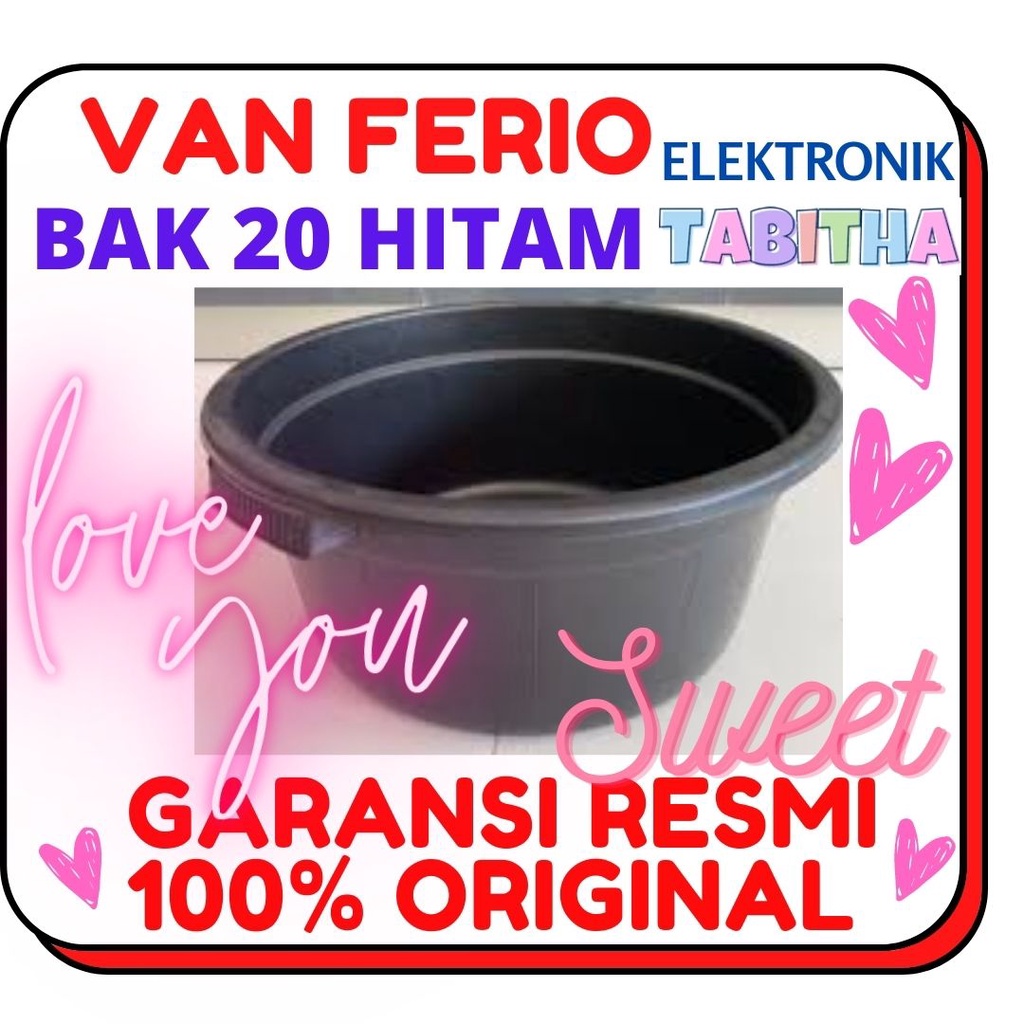 Baskom USA Ember  Jolang Bak Hitam 20 TABITHA [KHUSUS GOJEK BANDUNG]