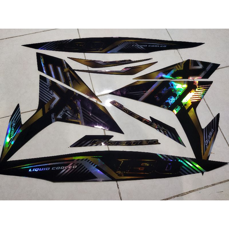 STRIPING MX KING 150 HOLOGRAM RAINBOW BLACK GOLD
