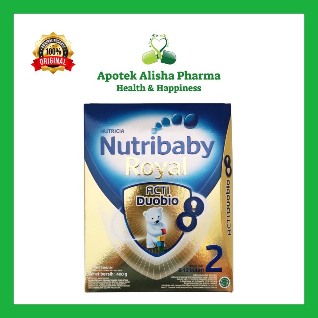 Nutricia Nutribaby Royal 1/2 Actiduobio 400gr-Nutribaby Royal 1 Susu Formula Bayi 0-6bln/Nutribaby Royal 2 Susu Formula Lanjutan Bayi 6-12bulan/Nutrilon Nutricia Nutri Baby/Nutribebi