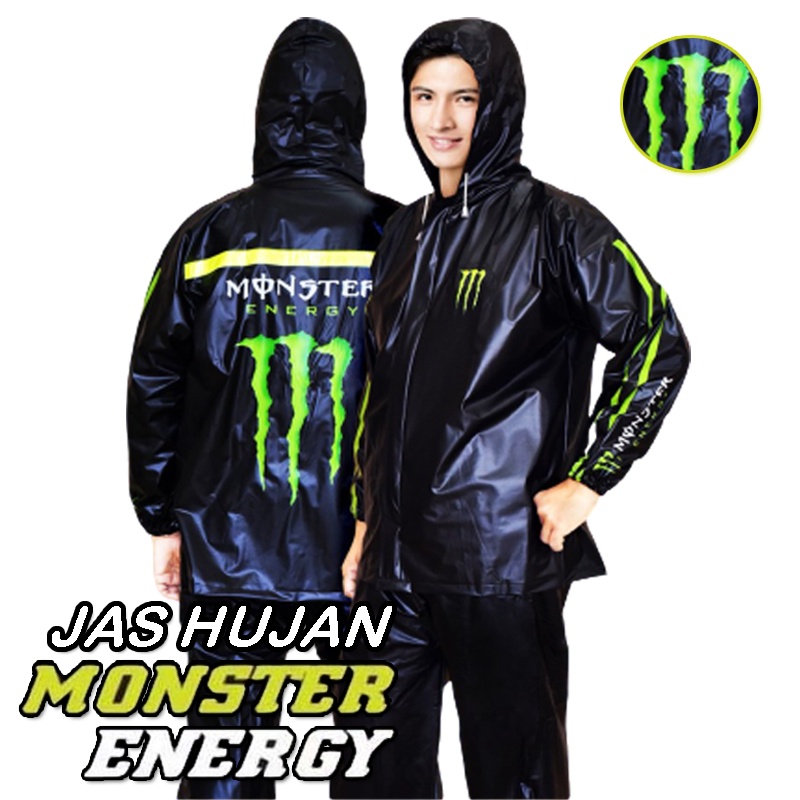 Jas Hujan MONSTER ORIGINAL Setelan Skotlet Scotchlight Jas Hujan 2in1 Baju Jaket Celana Dewasa Pria Wanita ORI Jas Hujan Dewasa Good Quality Mantel Hujan Jaket Hujan Anti Rembes Anti Robek