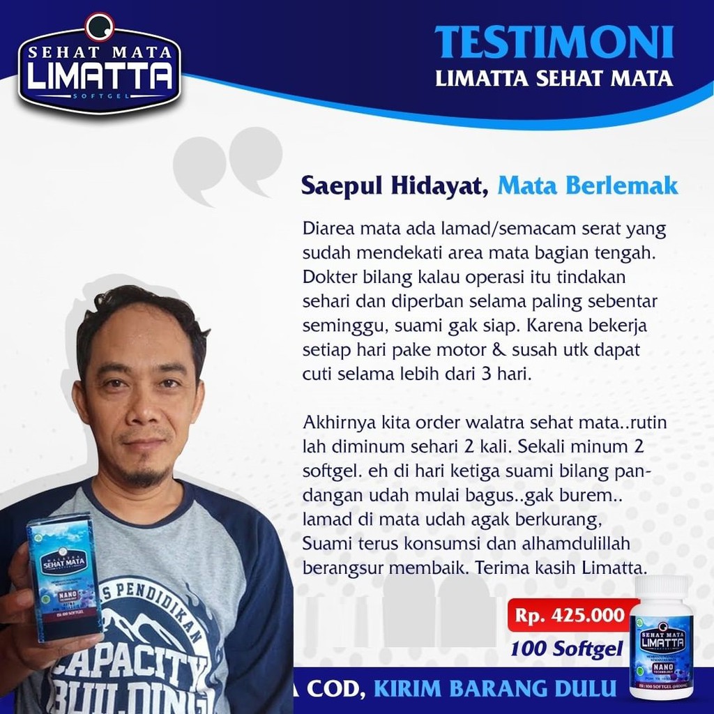 Obat Mata Floaters Degenerasi Makula Ablasio Retina Retinopati Diabetik Limatta Softgel