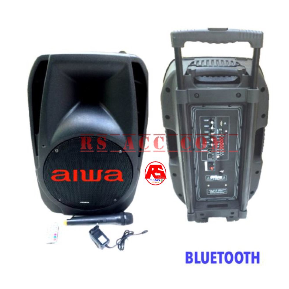 Lucu Murah  Speaker Portable Aiwa 8 Inch Bluetooth & Player Usb Memori Limited