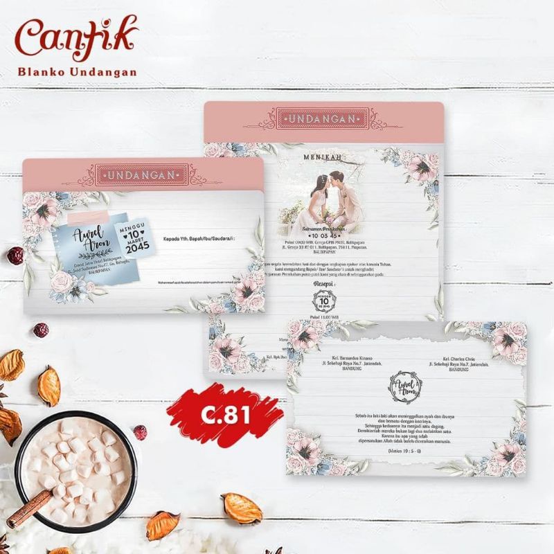 Blangko Undangan Nikah Cantik 81
