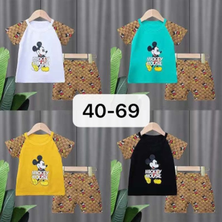 Setelan import anak - mickey gucci