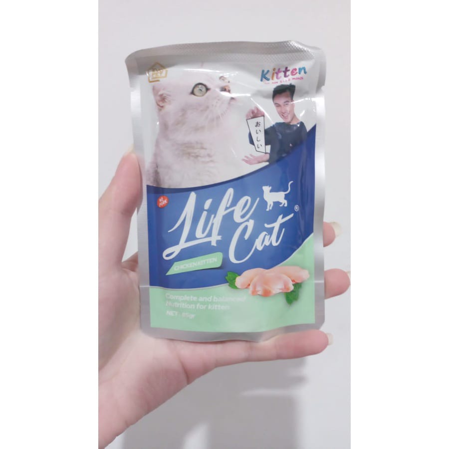 Life cat Pouch 85 gram / Cat food / Makanan basah kucing / life cat tuna / life cat salmon / life cat chicken