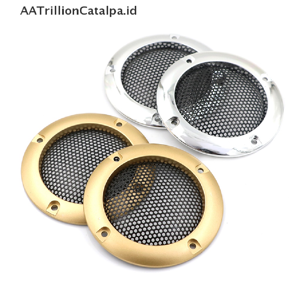 2pcs cover speaker Audio Bahan Logam mesh Bentuk Lingkaran Ukuran 2 inch