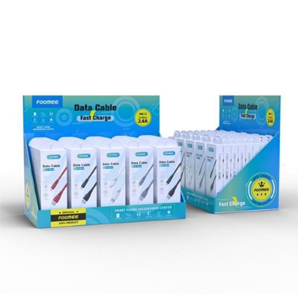 Kabel Data Foomee NK13 Data Cable 2.4A Max Lightning PER PCS