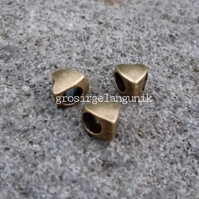 TAMBAHAN LOVE DAN HURUF CUBE BRONZE [UNTUK GELANG ATAU KALUNG]