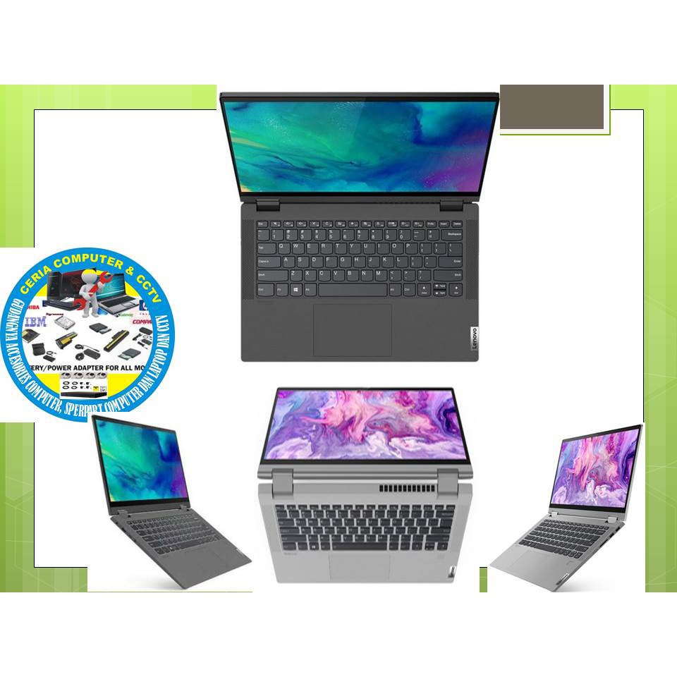 LAPTOP LEPTOP LENOVO FLEX 5 14IIL05 8DID 8EID 2IN1 TOUCH i3 1005G1 8GB 512GB SSD BAGUS MURAH PROMO