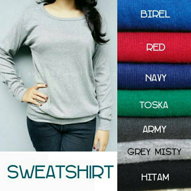 SWEATSHIRT MURAH KAOS  LENGAN PANJANG LONGSLEEVE 