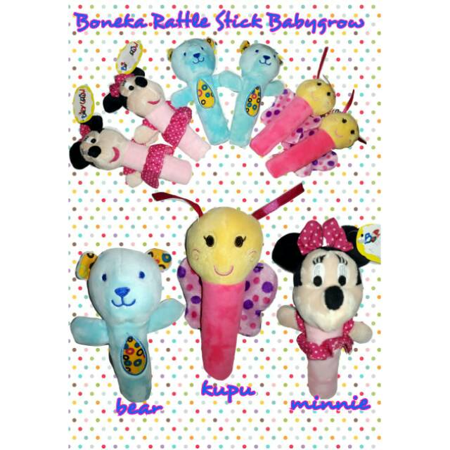 Boneka Rattle Stick Babygrow