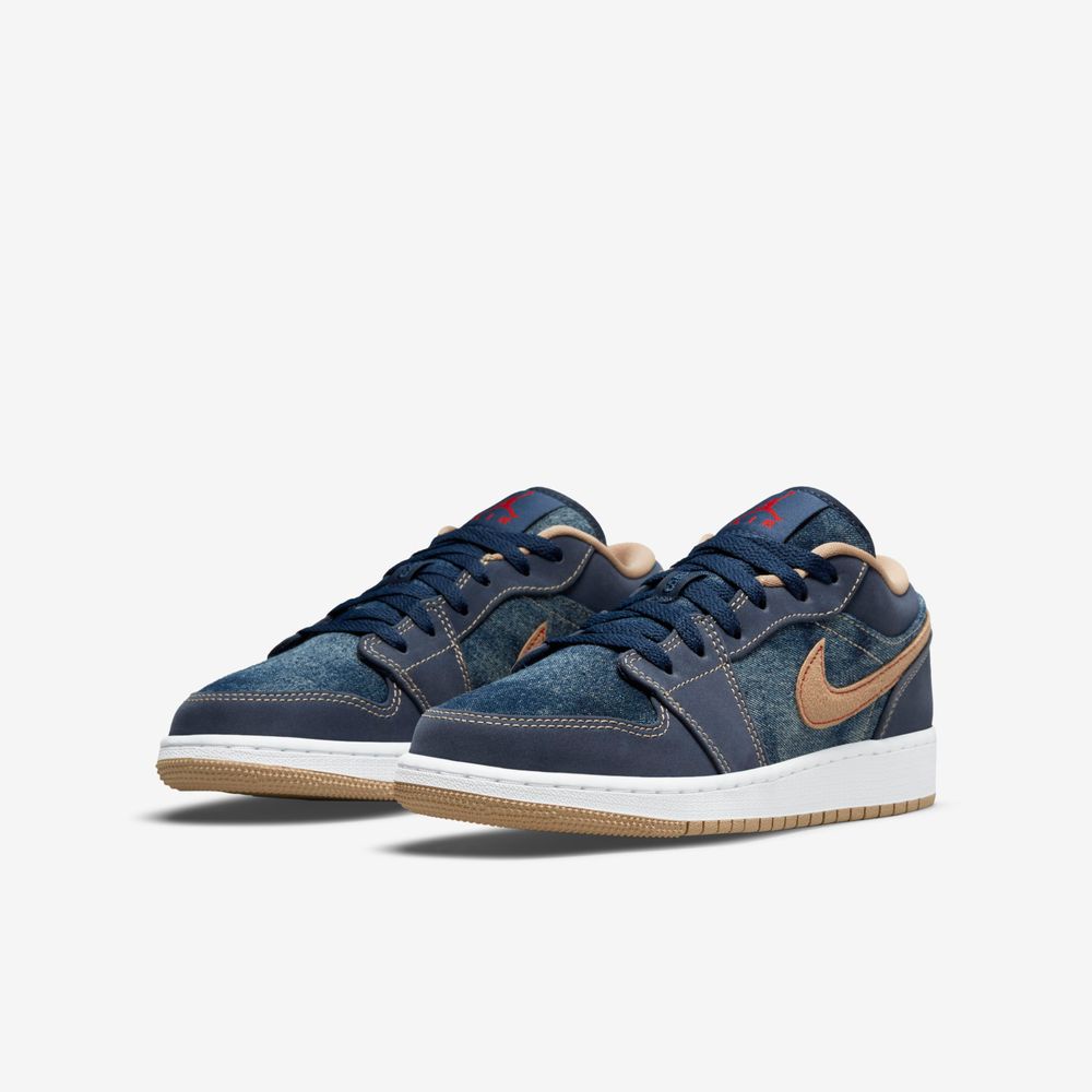 AIR JORDAN 1 LOW SE (GS) MIDGNIGHT NAVY HEMP