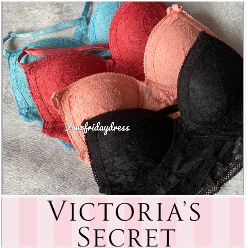 Victoria Secret Lacie Wireless Brallette Halter Racerback T Bra Rumah Wirefree Bh Tidur Tanpa Kawat 