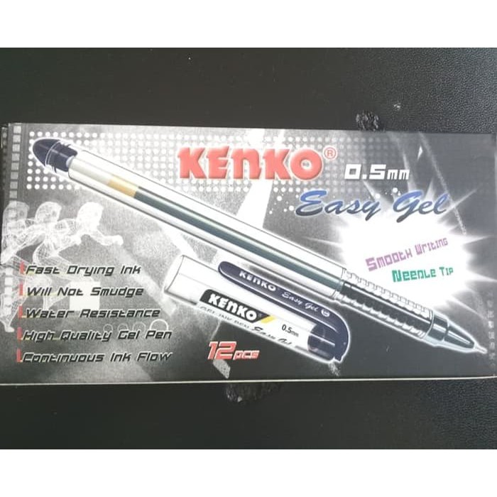 

Pulpen Tinta Easy Gel 0 5mm 12 Pcs Kenko