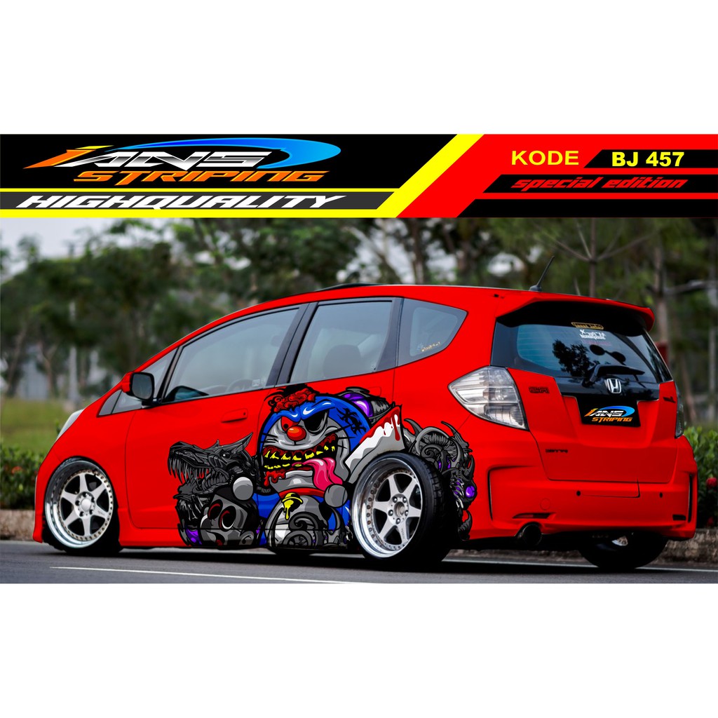 DECAL STICKER MOBIL JAZZ, SIGRA, SWIFT, YARIS, BRIO / VARIASI STICKER MOBIL / DECAL MOBIL / STIKER