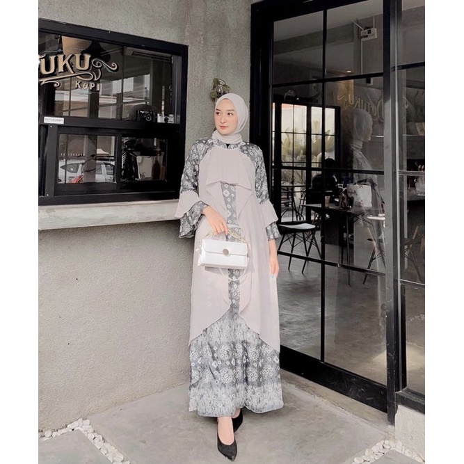 KAFTAN JUMPUTAN PALEMBANG | gamis jumputan