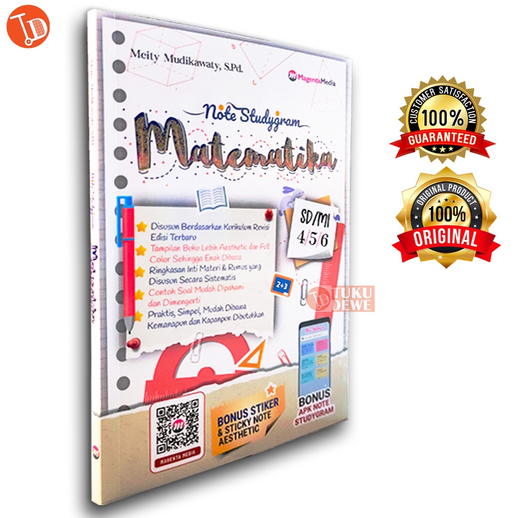 BUKU PELAJARAN NOTE STUDYGRAM MATEMATIKA SD/MI KELAS 4-5-6