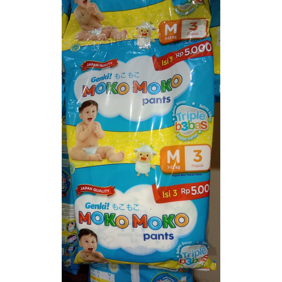 GENKI MOKO MOKO PANTS KEMASAN SACHET ISI 3 PADS