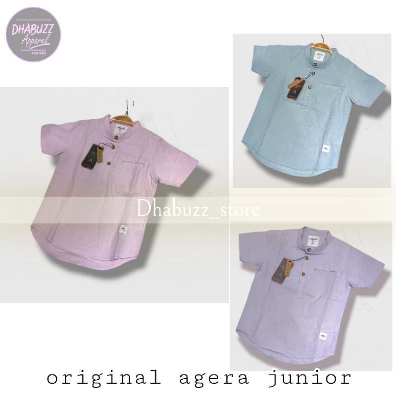 BAJU KEMEJA KOKO KEMKO ANAK LENGAN PENDEK DAN PANJANG NEW COLOR BLUE PINK PURPLE SWEETY LIMITED EDITION BY AGERA