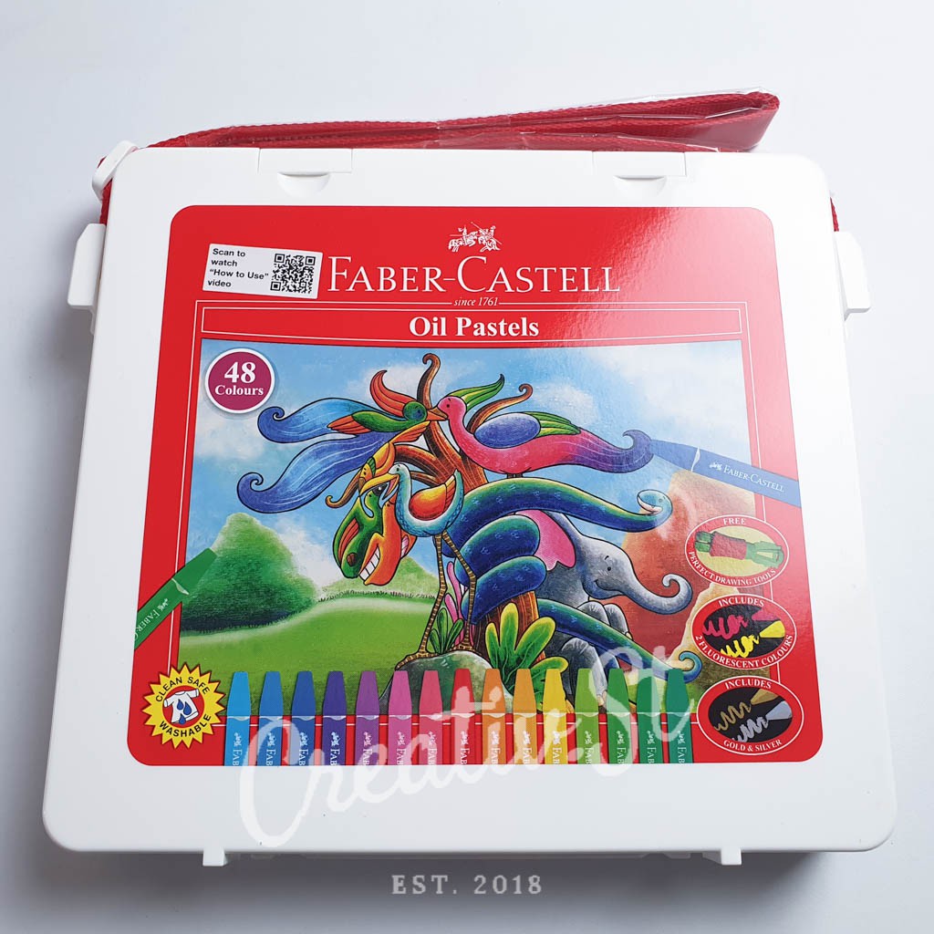 

FABER CASTELL Oil Pastel 48 Warna White Case Crayon