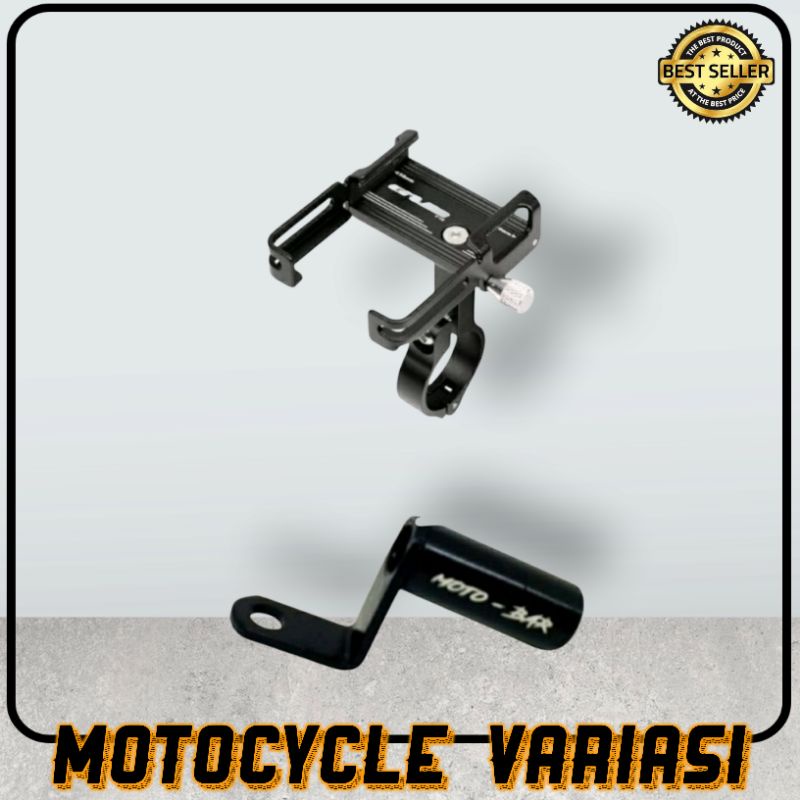 [COD] Paket GUB P10 HOLDER HP + Breket Motor Nmax Aerox Lexi Vario Scoopy Beat DLL