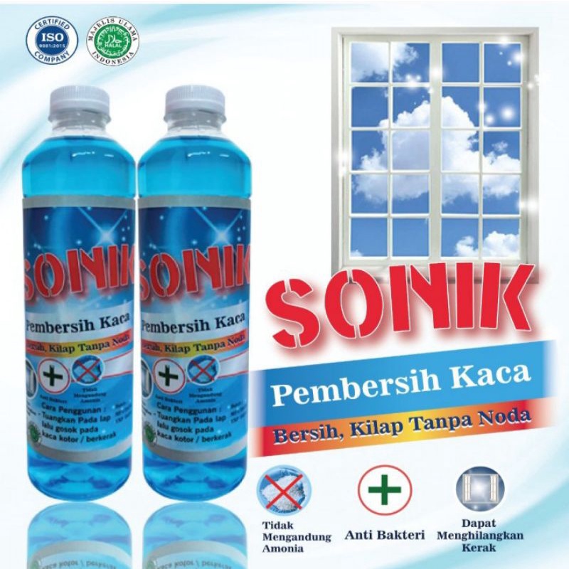 Pembersih kaca sonik 500ml