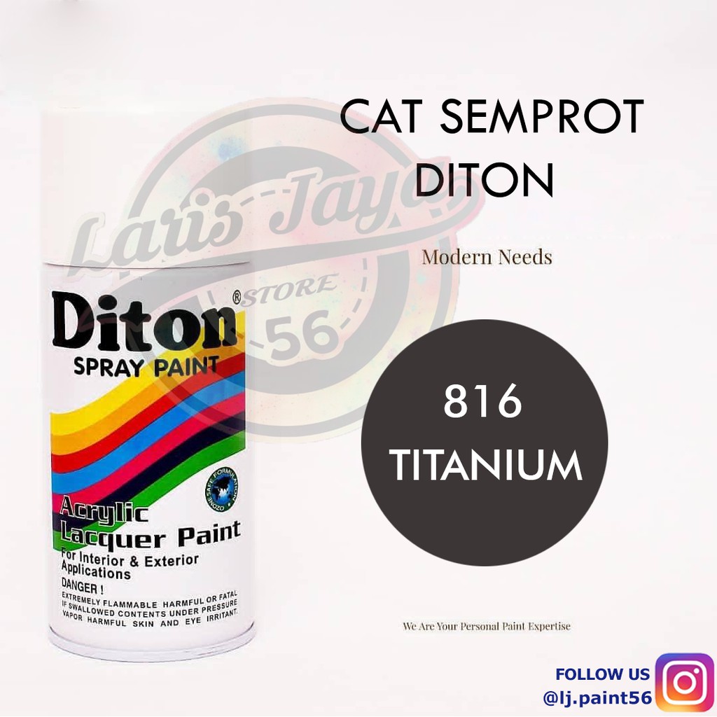 

Pilok Diton TITANIUM 816 High Gloss Cat Semprot 300cc - BESAR MURAH - HARUS COBA !