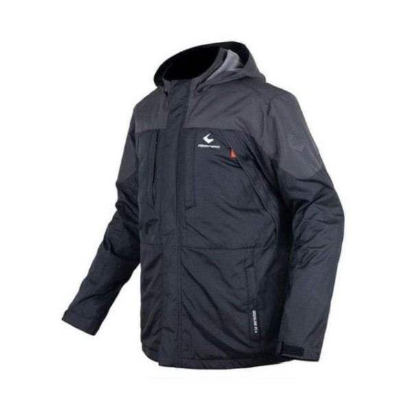 Respiro Greenland | Jaket Motor Parka Windproof Dengan Hoodie - Black