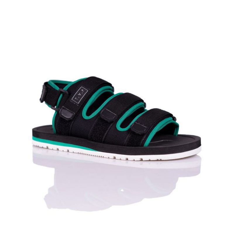 sandal tvf footwear original fre box dan sctiker Semeru black tosca