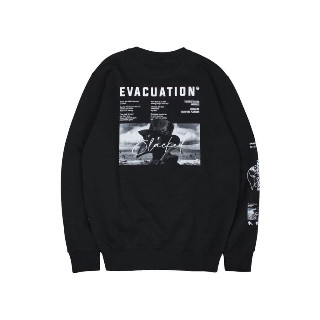 Crewneck Sweater Dobujack Evacuation Black // Sweatshirt Logo Dobujack Premium Quality