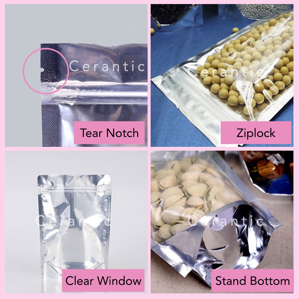 Tokaiaja Standing Pouch Kombinasi Plastik Aluminium Foil 10 X 17 - 200 Gr Premium Quality - 10X17 Cm