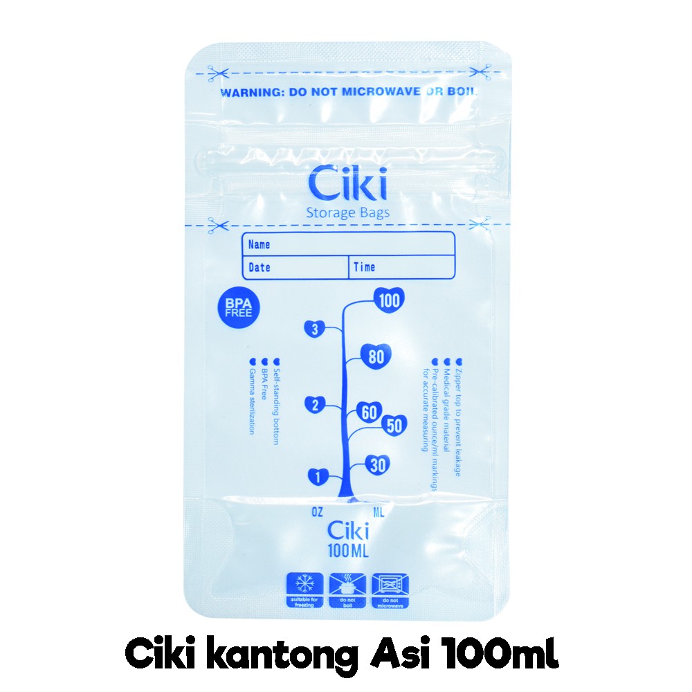 Ciki Kantong Asi 100 ml Plastik Asi Penyimpanan Asi