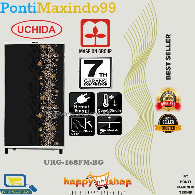 KULKAS 1 PINTU UCHIDA MASPION URG-168FM-BG 168 Liter