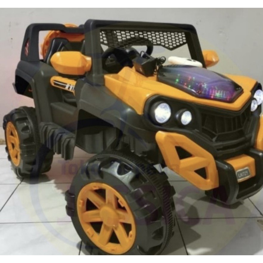 Mobil Aki Mainan Anak Remote Control Jeep Unikid 720 UK720 UK858 Ukuran Jumbo 2 Kursi Remote Control SNI-Orange