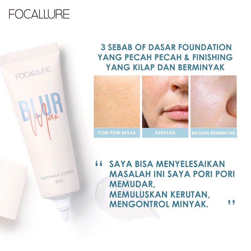 Focallure Blurmax And Glowmax Pore-minimize Primer FA138 FA 138 waterproof tahan lama