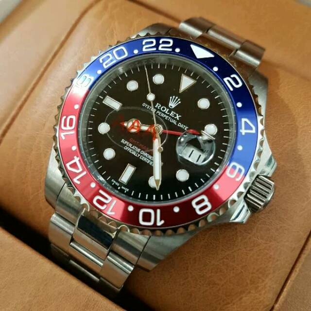 Jam tangan pria rolek GMT master 11silver  outomatic
