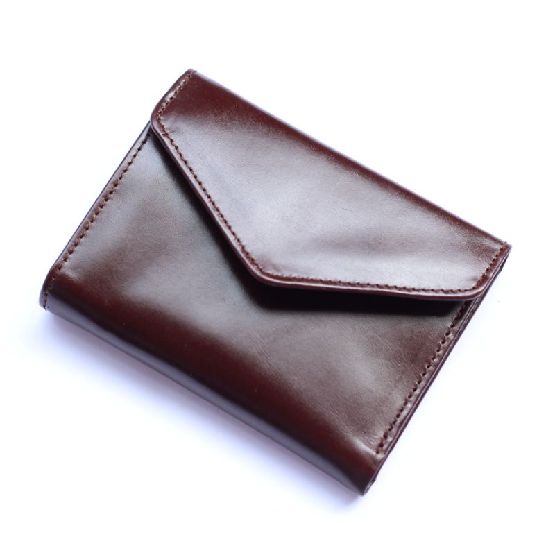 DOMPET WANITA KULIT SAPI ASLI ENVY BANYAK SLOT MODEL SIMPEL / GRATIS GRAVIR NAMA-COKLAT TUA