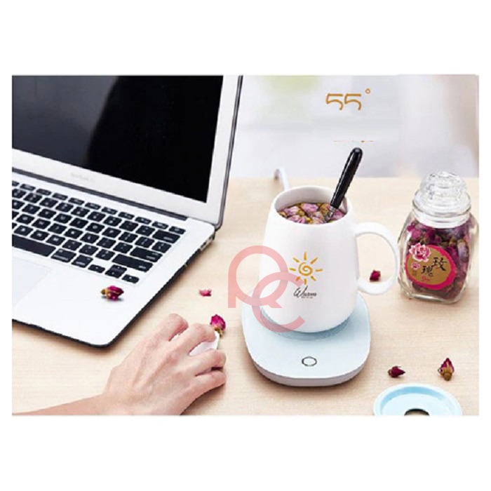 One Two Cups Tatakan Gelas Pemanas Coffee Cup Warmer Heating Pad - NN201 / USB Mug Pemanas Cangkir Kopi Cangkir Penghangat Susu Teh Air / Penghangat Cangkir Elektrik Desktop Cangkir Kopi - White