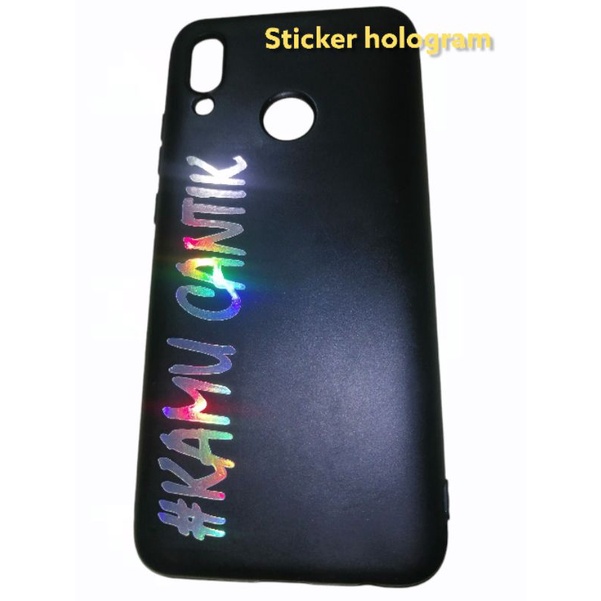 STICKER HOLOGRAM KAMU CANTIK STIKER HELM HANDPHONE LAPTOP MOTOR MOBIL CUTTING