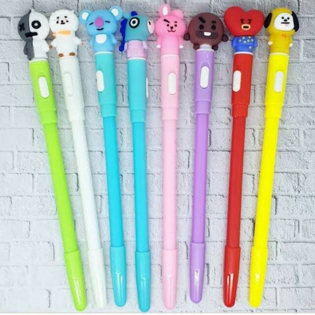 

Bolpen lampu karakter BTS isi 12 pcs