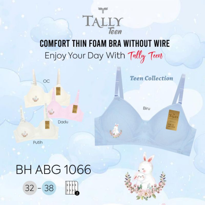 TALLY BRA BH REMAJA ABG 1066 |  TANPA KAWAT | TANPA BUSA | SIZE 32 - 38