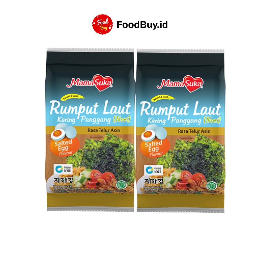 

Mama Suka Rumput Laut Kering Panggang Telur Asin 9 gr - 2 pcs