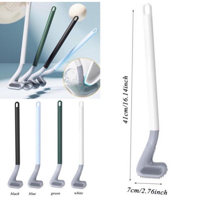 Sikat WC Silikon GOLF Kloset Closet Silikon Brush / Brush Toilet Golf Silicone Sikat Pembersih Toilet WC Lengkung Fleksibel