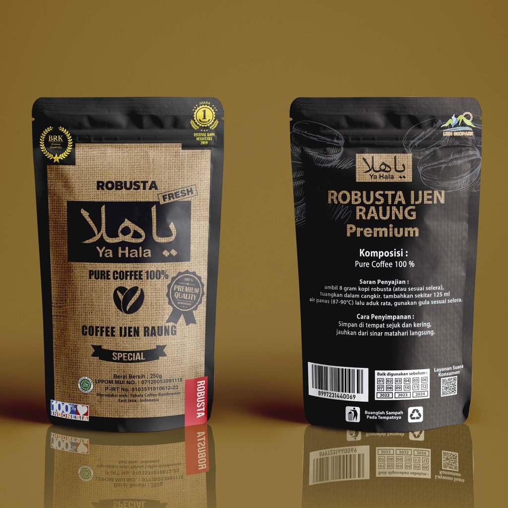 

Kopi Bondowoso Robusta Premium Ijen Raung Ya Hala Coffee